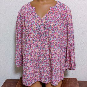 CLEARANCE SALE!! St. John's Bay Floral Women's Blouse - Size Large 💜
